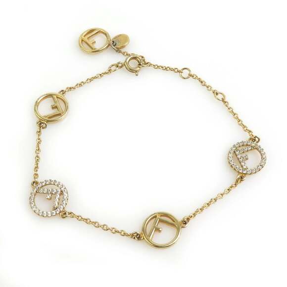FENDI bracelet F is metal gold ladies r10648a